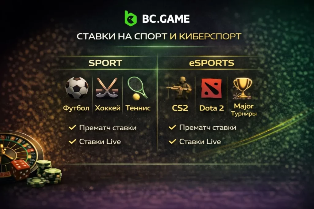 BC Game ставки на спорт и киберспорт