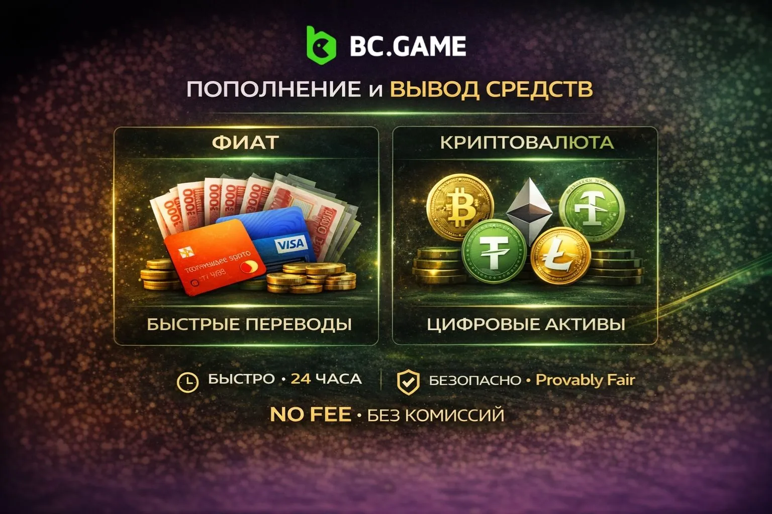 BC Game пополнение и вывод средств